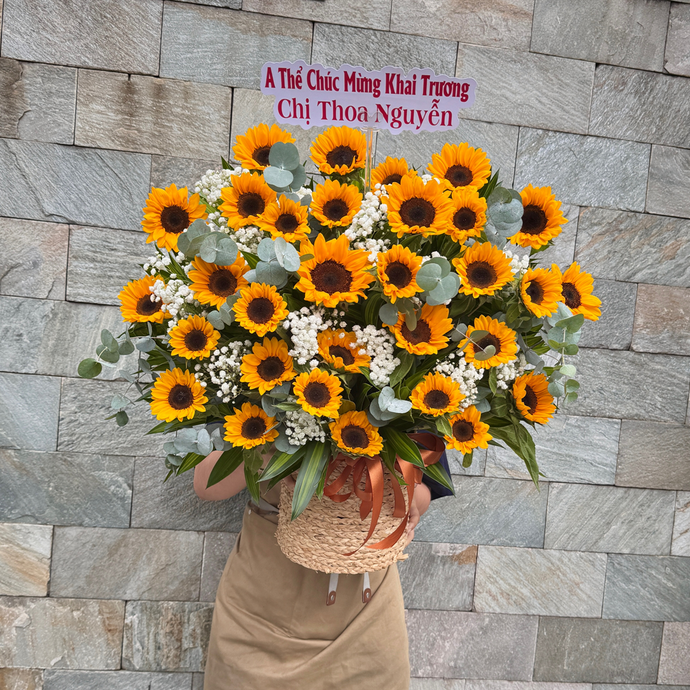 Giỏ hoa chúc mừng - Khai Trương Hồng Phát - GH011 6 BH08