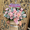 Giỏ Hoa Mix Màu Tông Hồng - GH16 3 BH13