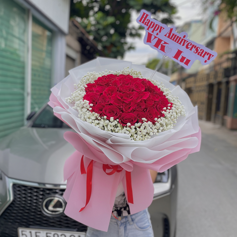 Bó hoa tươi - Happy Anniversary 1 - BH016 1 BH16