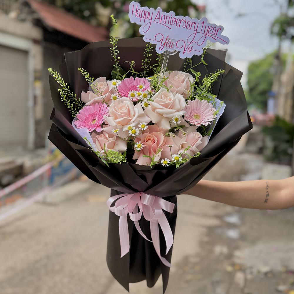 Bó hoa tươi - Happy Anniversary 2 - BH019 1 BH19