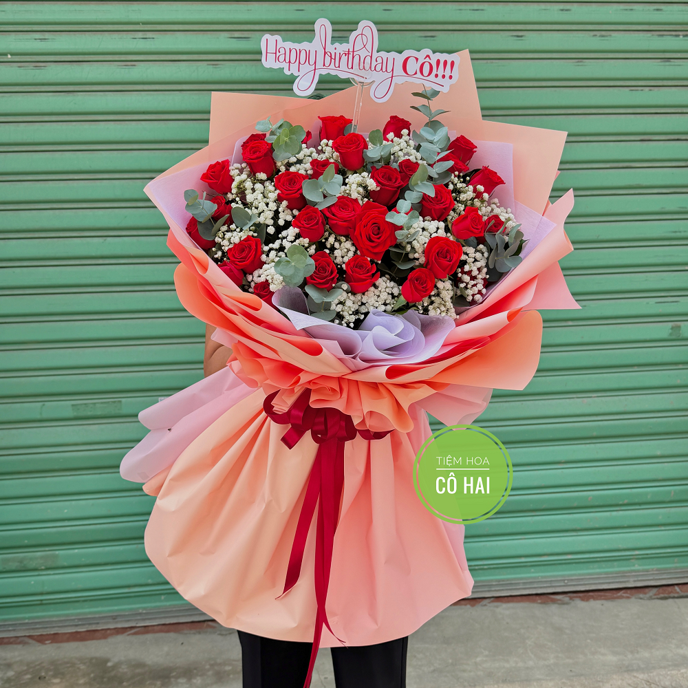 Bó Hoa Hồng Đỏ - Ngày Em Đến - BH38 1 BH38