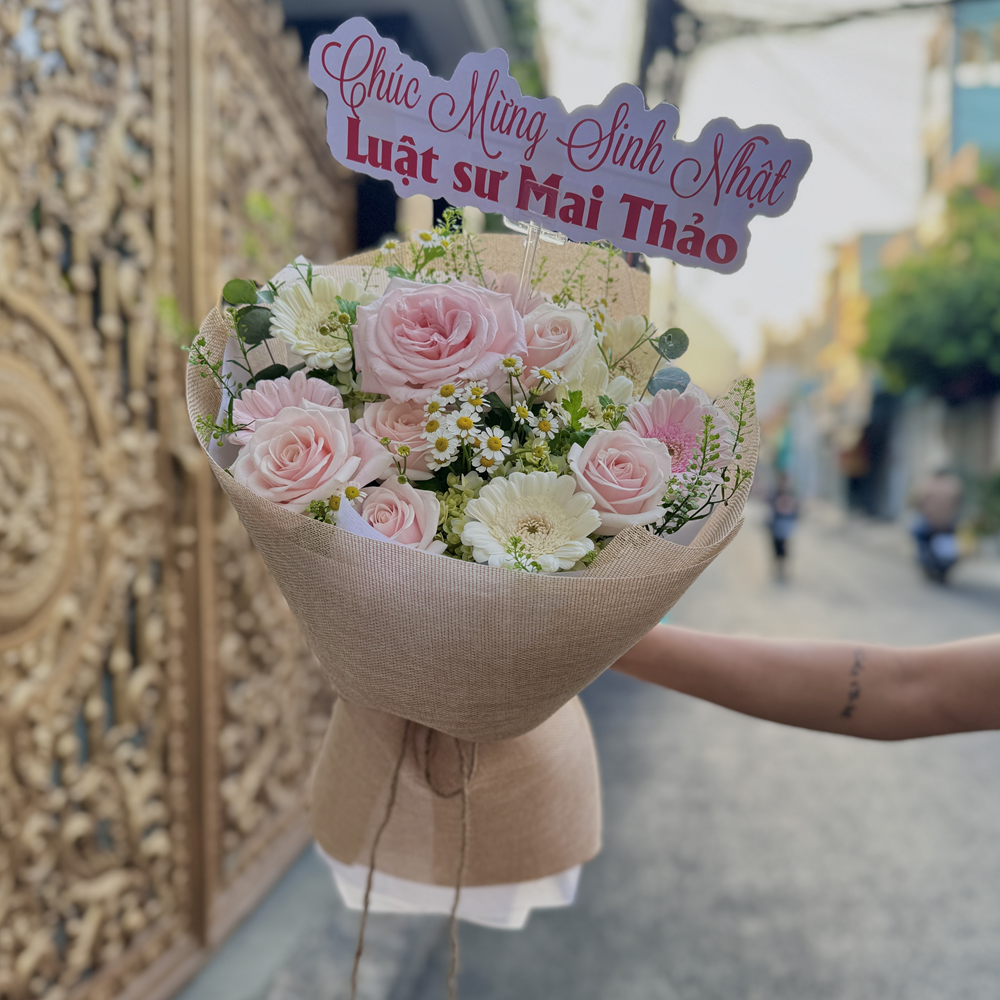 Bó hoa tươi - Happy Birthday 3 - BH057 7 BH57