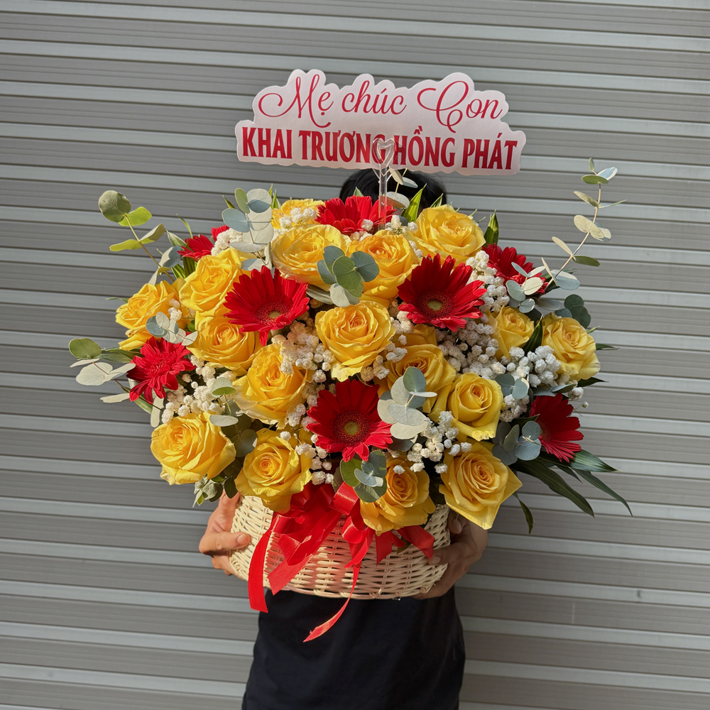 Giỏ hoa chúc mừng khai trương - GH030 8 GH32