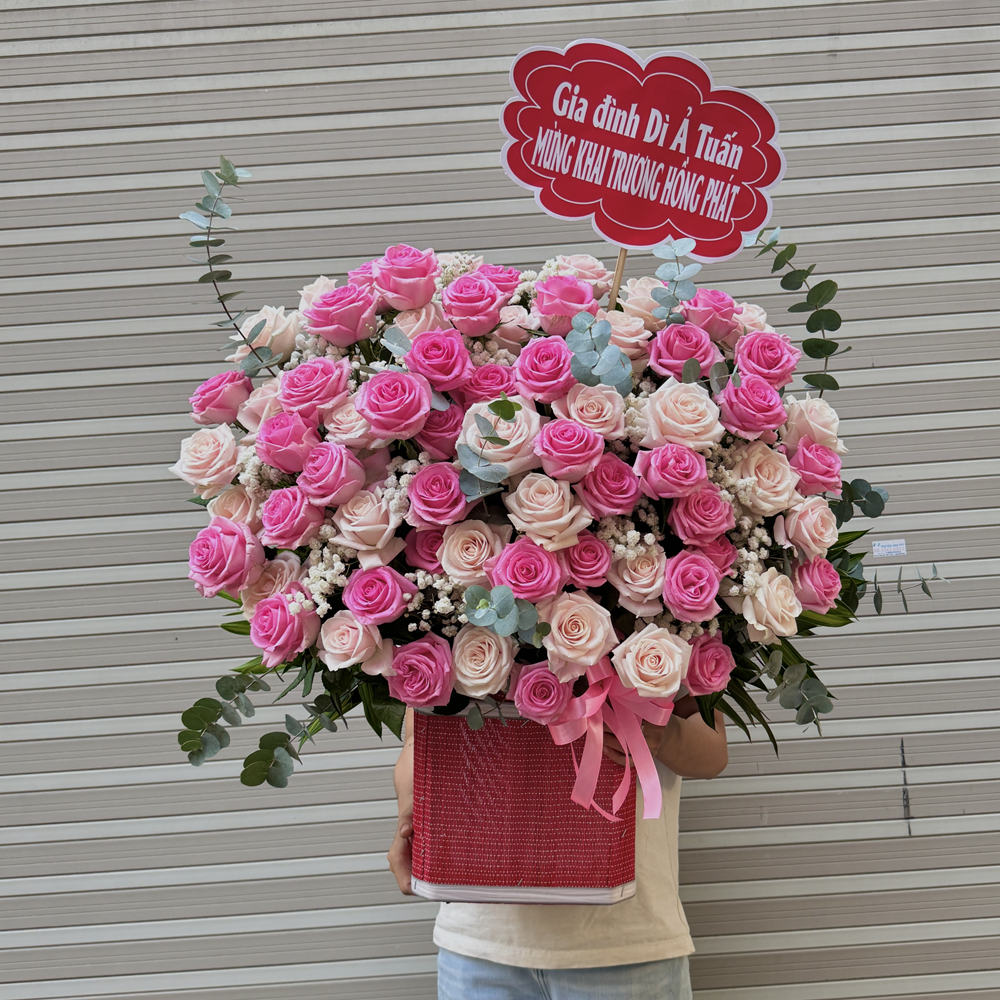 Giỏ hoa hồng - Hạnh Phúc 2 - GH033 8 GH35