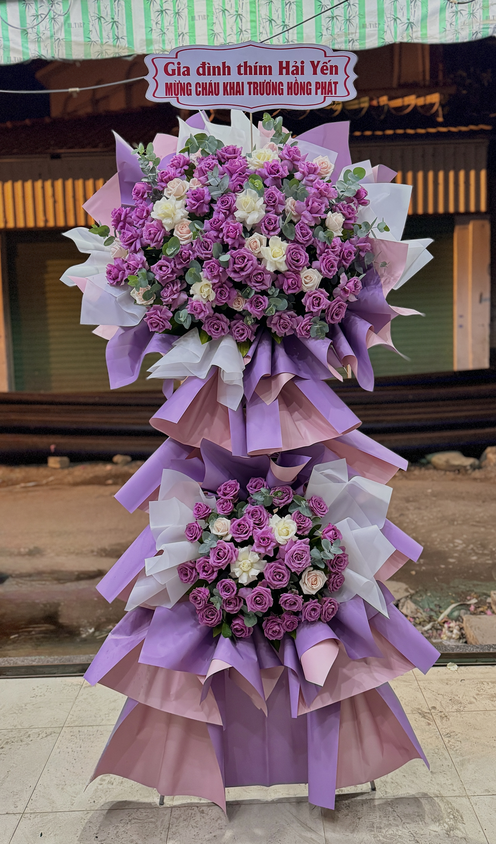 Lẵng Hoa Chúc Mừng - Huế và Em - KT010 1 CM10