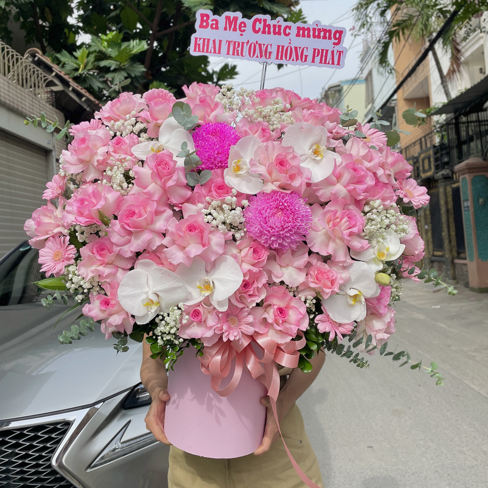 Giỏ hoa hồng sang trọng - Lạc Thần - GH044 6 GH48