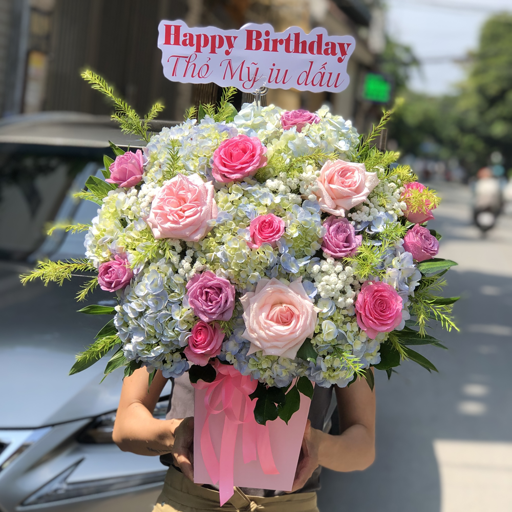 Giỏ hoa tú cầu - Tặng Người Thương - GH045 6 GH49