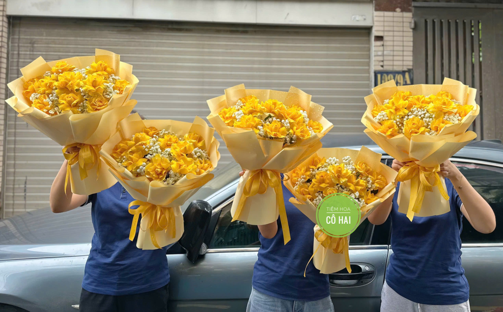BÓ HOA HỒNG VÀNG - HỘI NGHỊ 1 - BH091 6 BH091