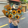 BÓ HOA TỐT NGHIỆP KÈM GẤU BÔNG - BH137 2 BH137
