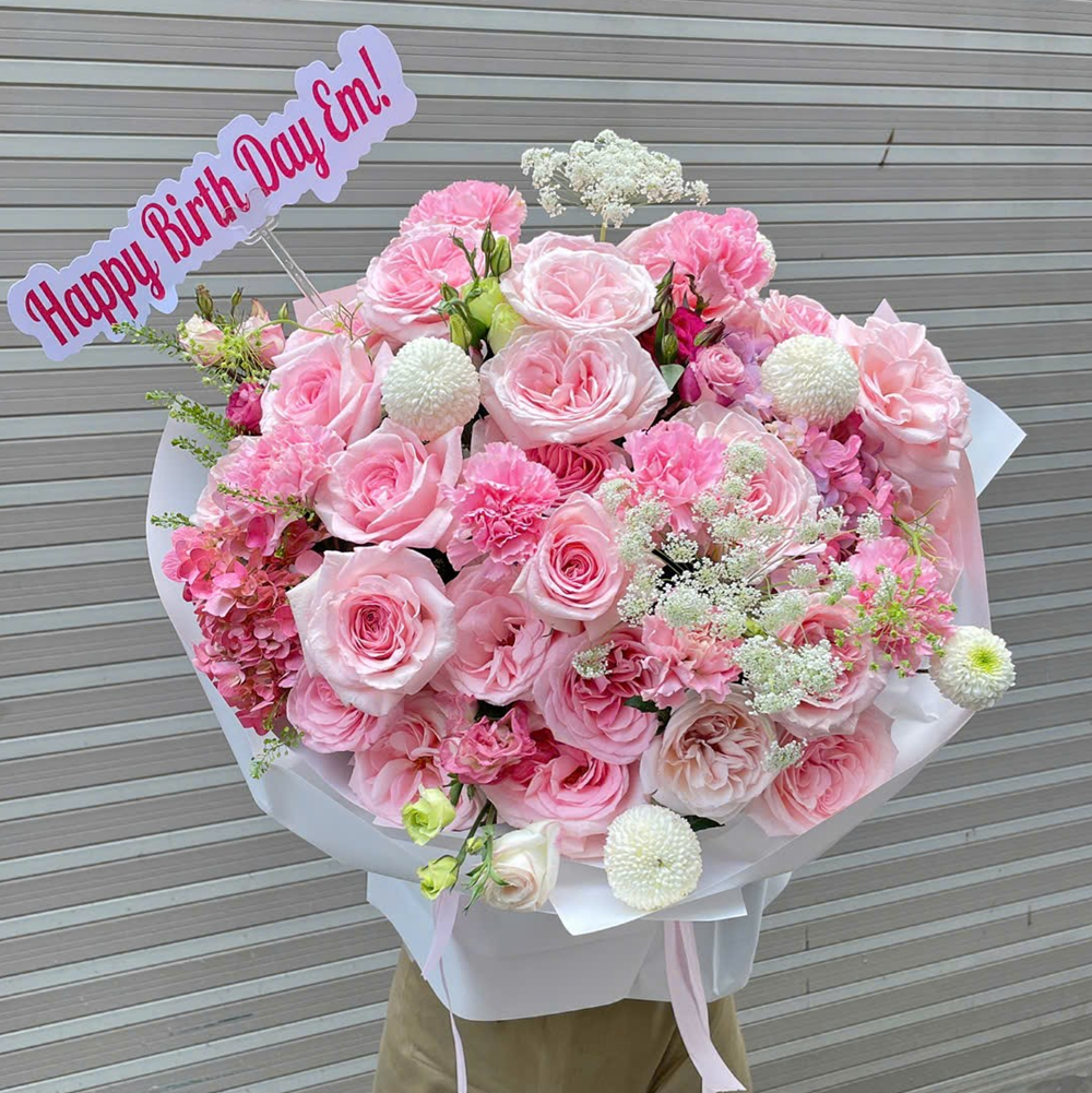 BÓ HOA TƯƠI - VỀ ĐÂU MÁI TÓC NGƯỜI THƯƠNG - BH158 1 BH158A