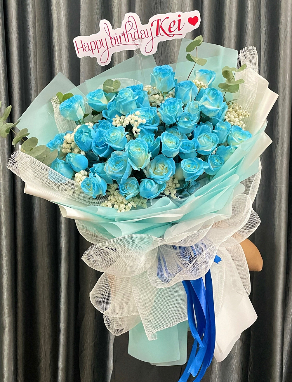 BÓ HOA HỒNG XANH DƯƠNG - VÙNG TRỜI BÌNH YÊN - BH167 1 BH167