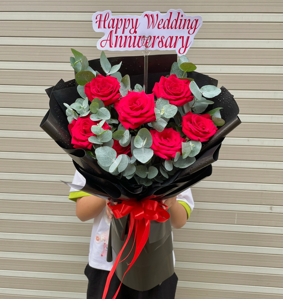 BÓ HOA HỒNG ĐỎ NHỎ XINH - BH176 6 BH176