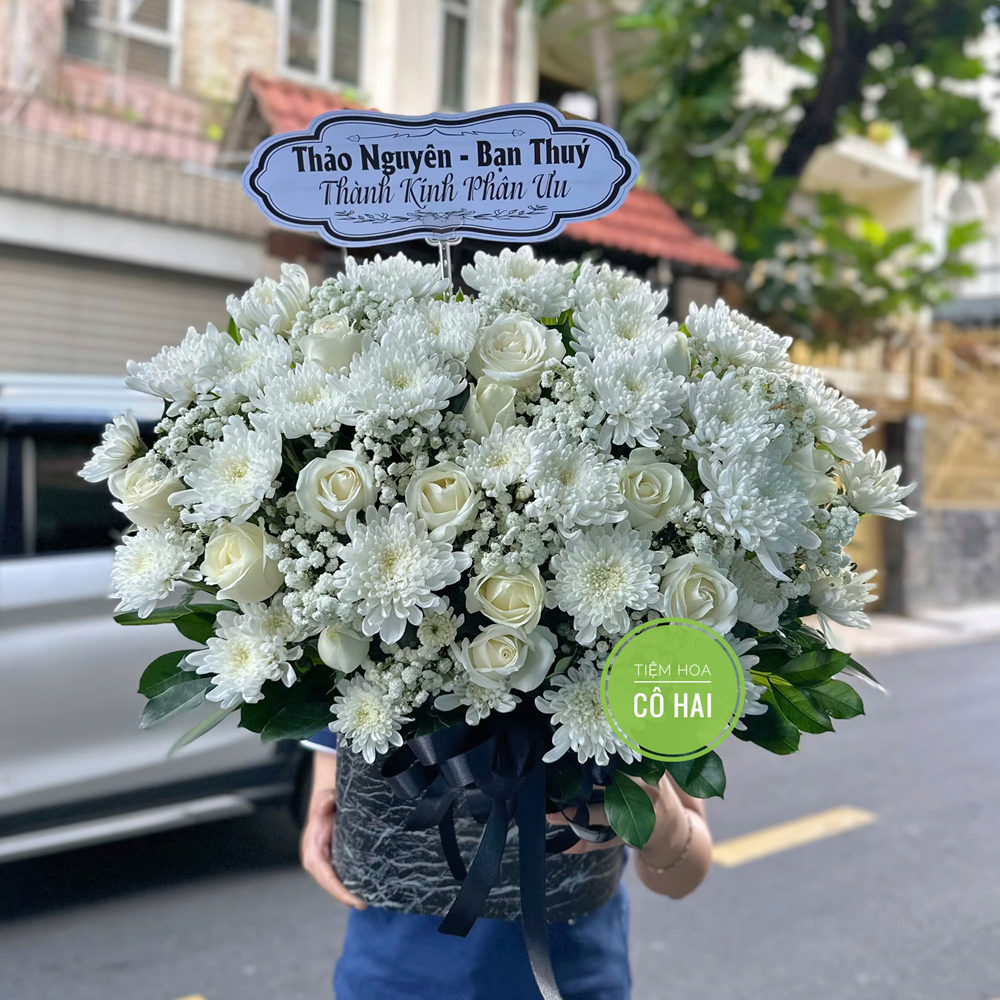 GIỎ HOA CHIA BUỒN - KHOẢNG LẶNG - CB040 6 CB040