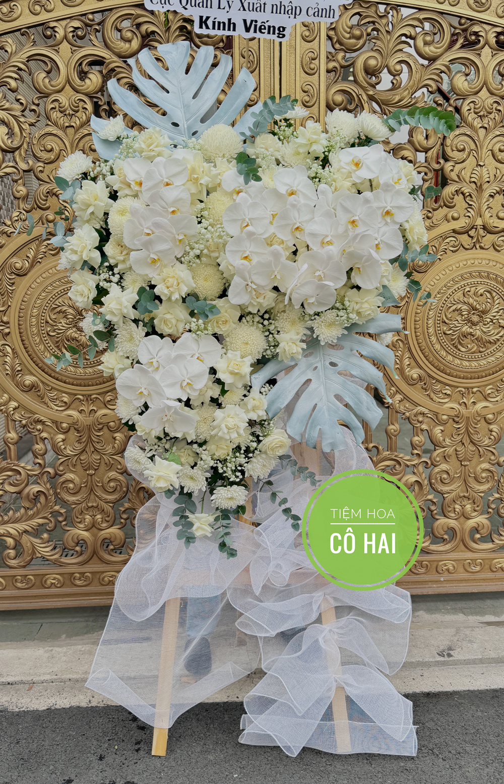 KỆ HOA CHIA BUỒN GỬI NHÀ TANG LỄ QUỐC GIA PHÍA NAM - CB049 1 CB049