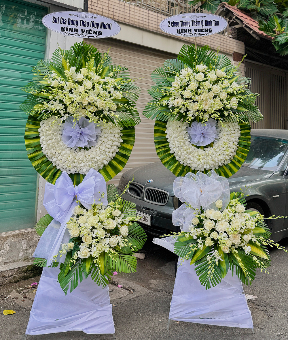 KỆ HOA CHIA BUỒN GỬI NHÀ TANG LỄ NGUYỄN TRI PHƯƠNG - CB050 1 CB050
