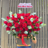 GIỎ HOA HỒNG ĐỎ - KHOE SẮC - GH084 2 GH084