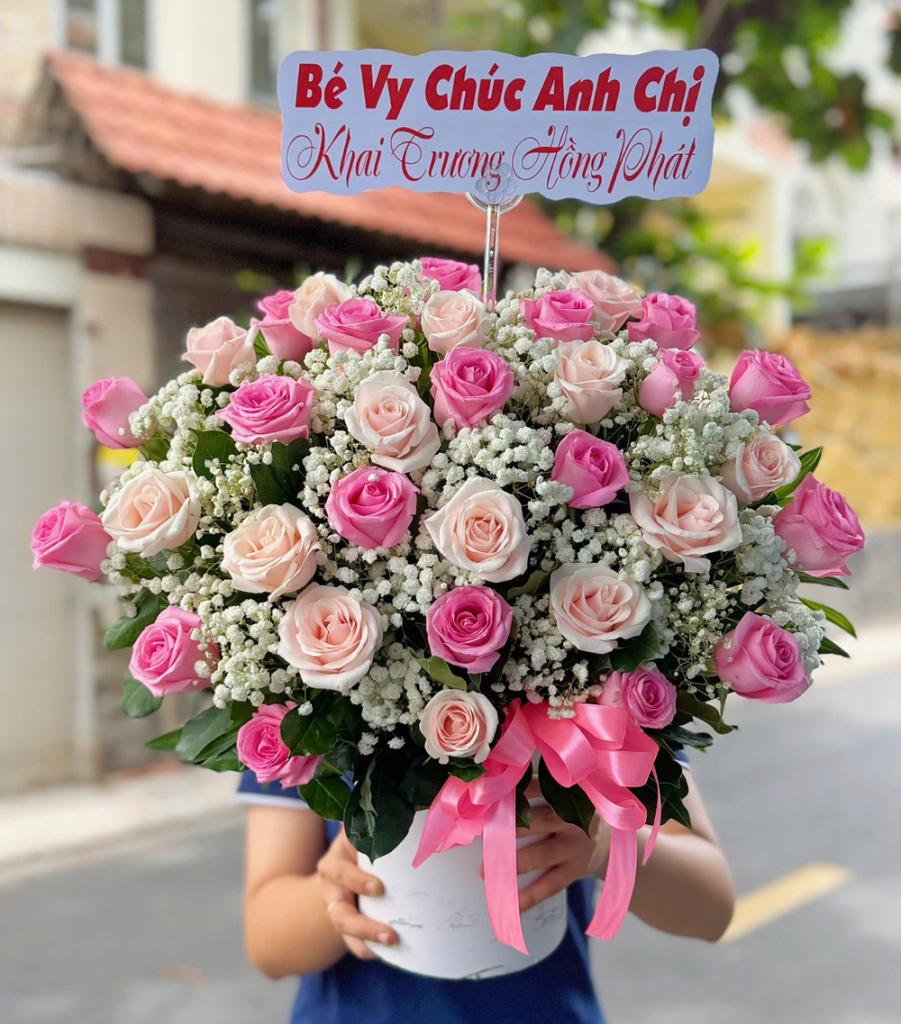 GIỎ HOA HỒNG ĐẸP - MÙA XUÂN NHO NHỎ - GH109 6 GH109