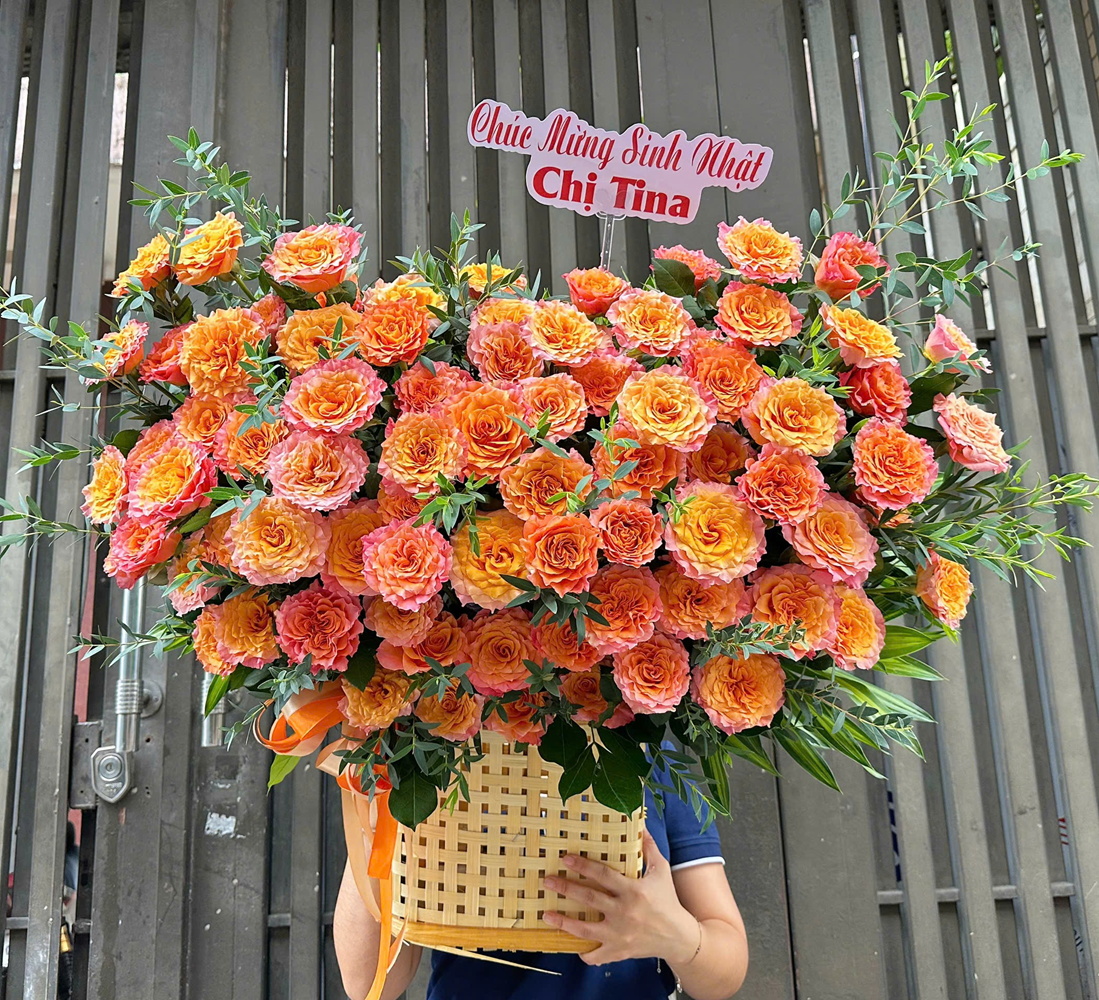 GIỎ HOA TƯƠI - CAM SPIRIT - GH126 1 GH126