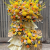 KỆ HOA CHÚC MỪNG MÀU VÀNG SANG TRỌNG - ÁNH HÀO QUANG - CM046 3 CM046
